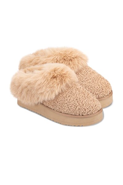  Totes Icons Womens Borg Platform Mule With Chunky Sole 