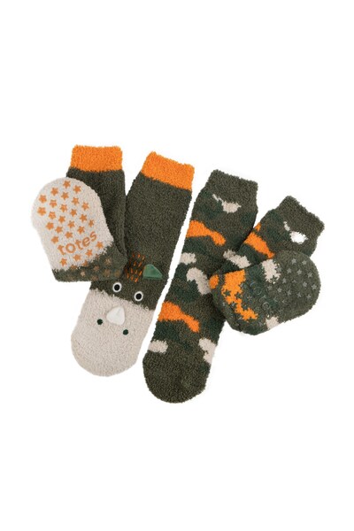  Totes Kids Super Soft Slipper Socks Twin Pack 