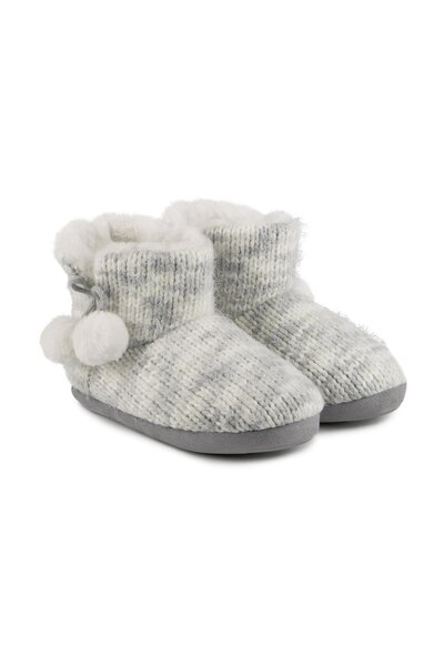  Totes Womens Space Dye Knitted Boot Slippers 