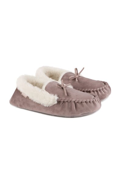  Totes Womens Velour Moccasin Slippers 