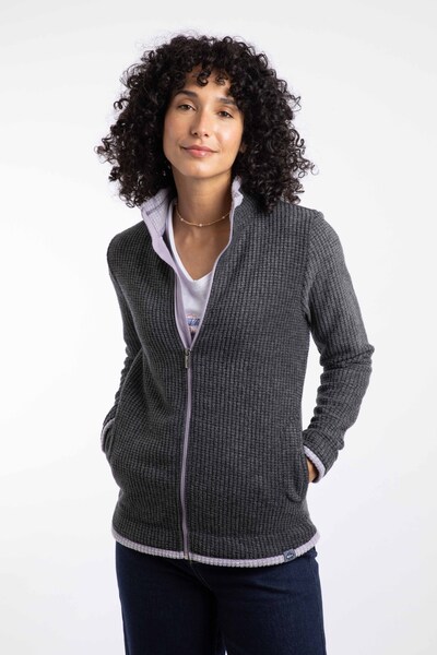 Weird Fish Ariana Womens Full Zip Grid Fleece 
