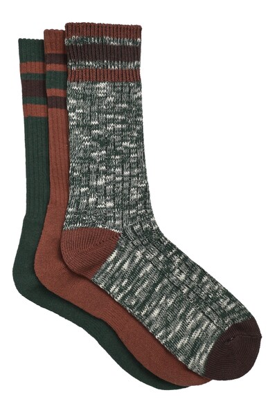  Weird Fish Fernvale Mens Striped Boot Socks 3 Pack 