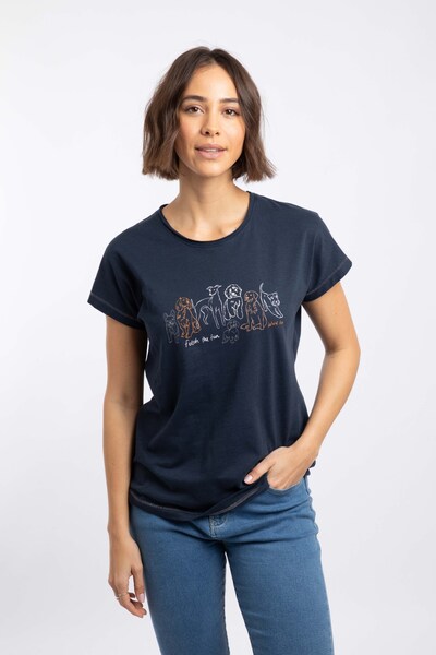  Weird Fish Fetch Womens Front Print Graphic T Shirt 