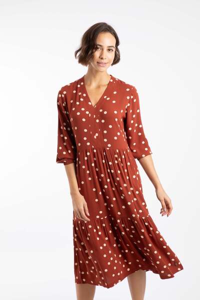  Weird Fish Gardot Womens Printed Midi Dress 