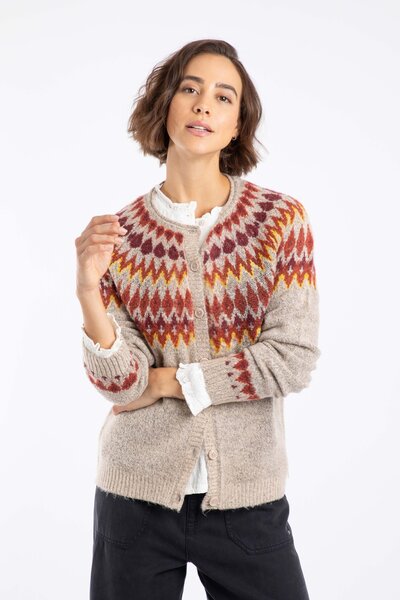  Weird Fish Hatty Womens Fair Isle Cardigan 