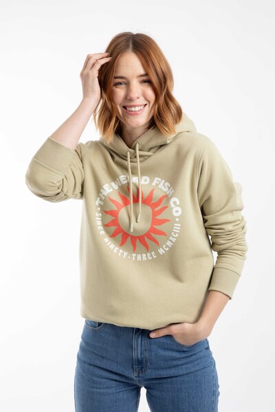  Weird Fish Kira Womens Graphic Popover Back Print Hoodie 