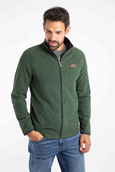  Weird Fish Merrill Mens Full Zip Textured Fleece 