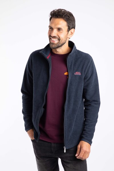  Weird Fish Merrill Mens Full Zip Textured Fleece 
