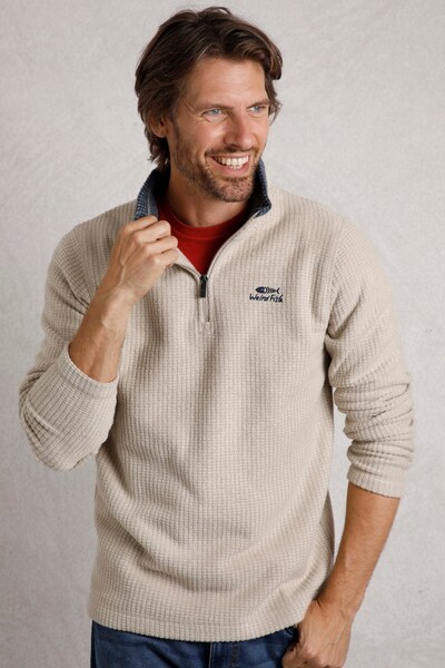  Weird Fish Newark Mens 1/4 Zip Grid Fleece 