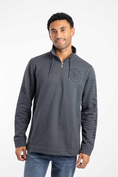  Weird Fish Oakville Mens Graphic 1/4 Zip Sweatshirt 