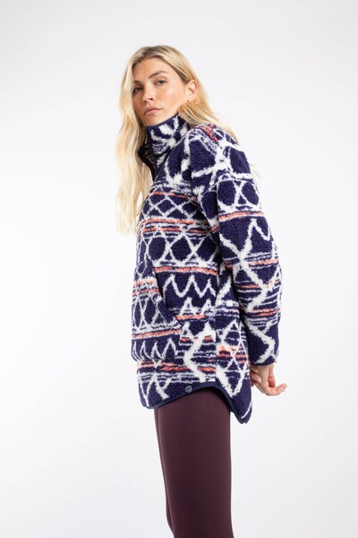  Weird Fish Pikard Womens 1/4 Zip Printed Cosy Fleece 