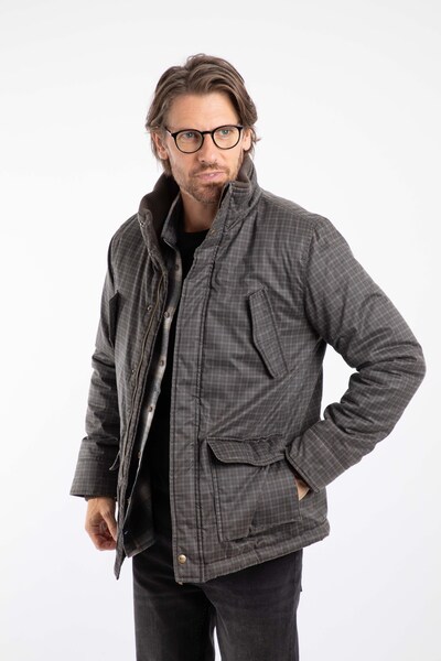  Weird Fish Thunderman Mens Printed Wadded Field Jacket 