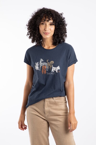  Weird Fish Walkies Womens Front Print Graphic T Shirt 