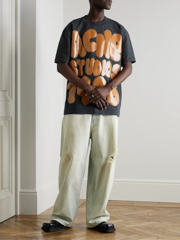  Acne Studios - Wide-leg Distressed Jeans - Men - Blue - It 46 