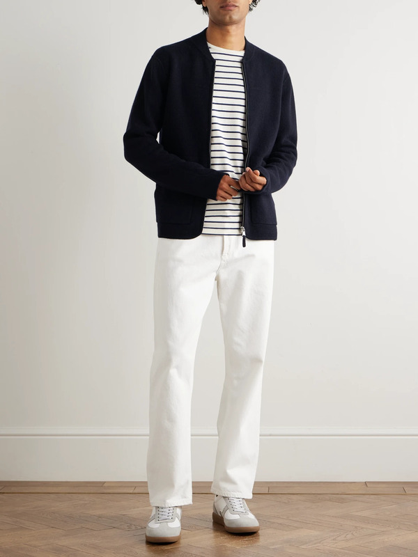  Allude - Virgin Wool And Cashmere-blend Bomber Jacket - Men - Blue - M 