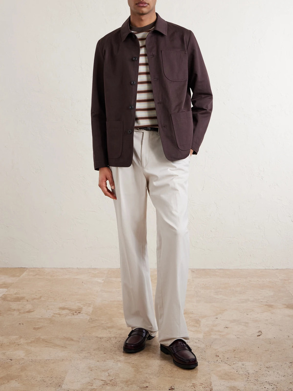  Altea - Constantin Cotton And Linen-blend Overshirt - Men - Brown - S 