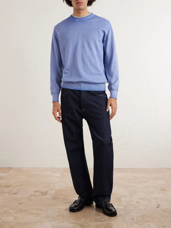  Altea - Cotton Sweater - Men - Blue - S 