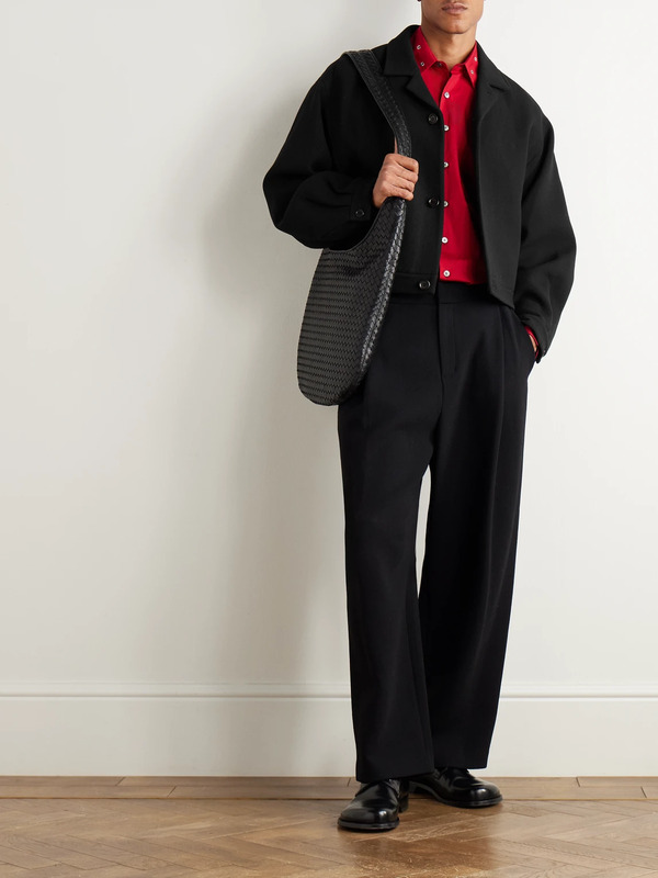  Amomento - Cropped Wool-blend Jacket - Men - Black - M 