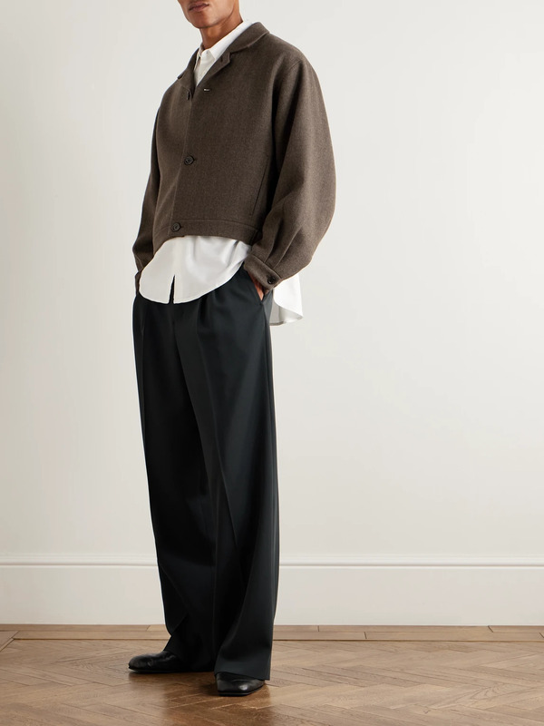  Amomento - Cropped Wool-blend Jacket - Men - Brown - M 