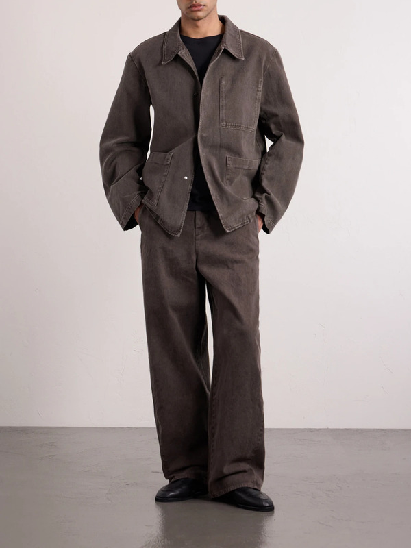  Amomento - Garment Dyed Wide-leg Jeans - Men - Brown - M 