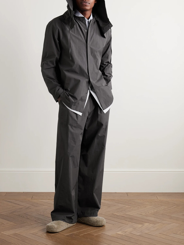  Amomento - Hooded Poplin Jacket - Men - Gray - M 