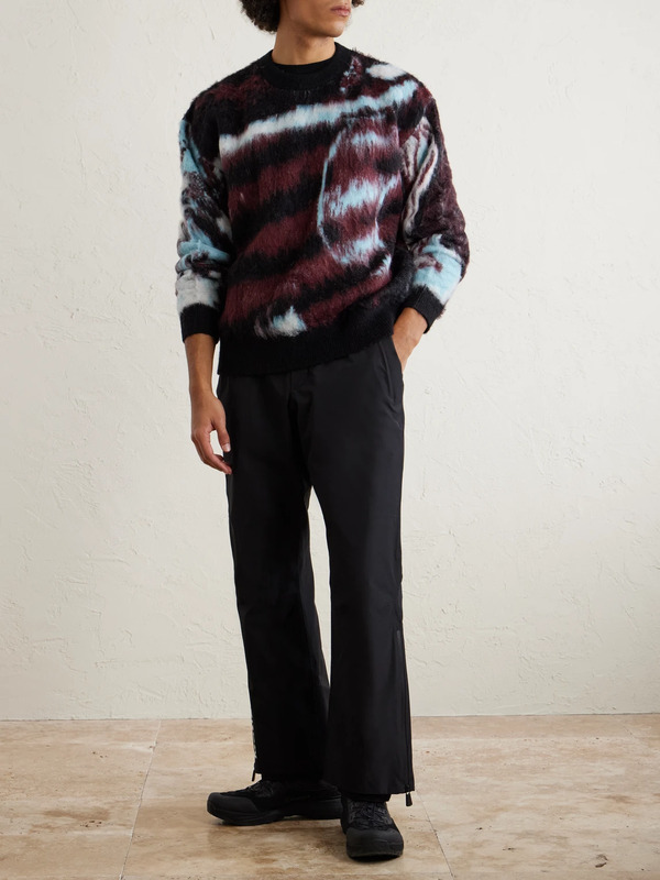  Aztech Mountain - Brushed Knitted Sweater - Men - Burgundy - S 