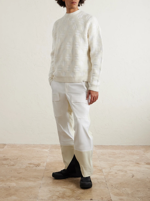  Aztech Mountain - Matthew Day Jackson Snowflake Virgin Wool-blend Sweater - Men - Neutrals - S 