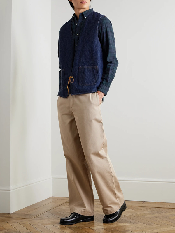  Beams Plus - Button-down Collar Checked Cotton Shirt - Men - Blue - S 