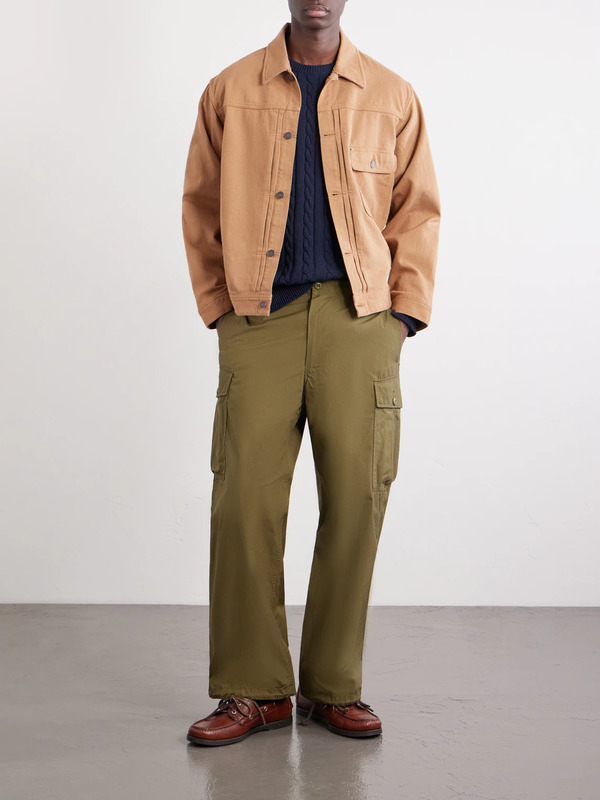  Beams Plus - Digger Cotton-piqué Jacket - Men - Brown - S 