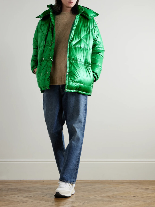  Beams Plus - Expedition Quilted Shell Down Jacket - Men - Green - S 