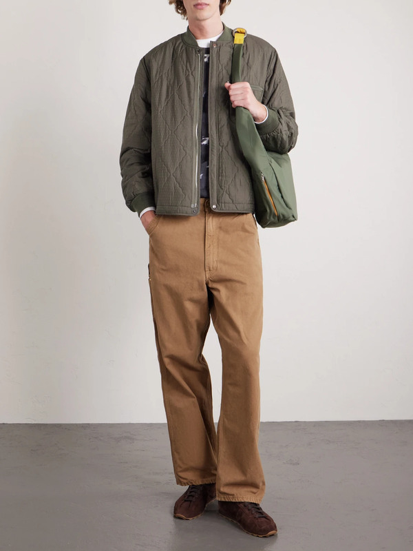  Beams Plus - Quilted Blouson Jacket - Men - Green - S 