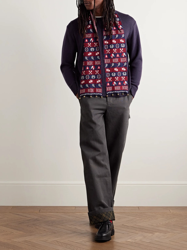  Bode - Juniper Merino Wool Sweater - Men - Purple - L 