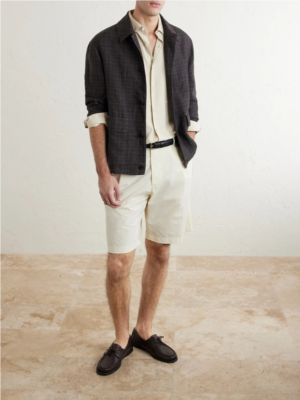  Boglioli - Checked Linen Overshirt - Men - Brown - It 44 
