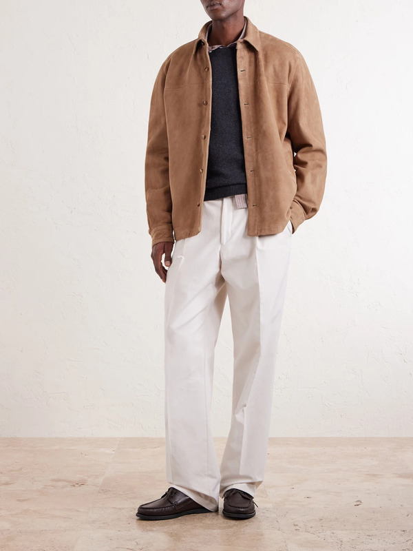  Boglioli - Suede Overshirt - Men - Neutrals - L 