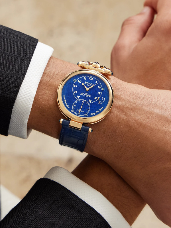  Bovet - 19thirty Hand-wound 42mm 18-karat Red Gold, Meteorite And Alligator Watch, Ref. No. Ntr0099 - Men - Blue 