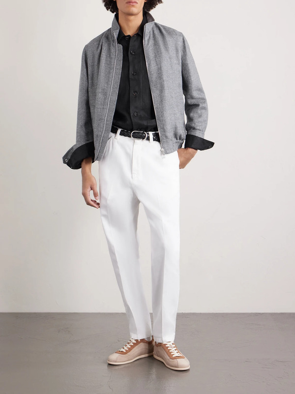  Brunello Cucinelli - Linen Overshirt - Men - Black - M 