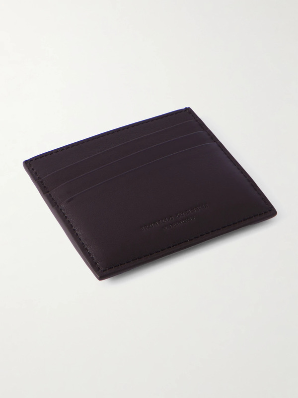  Brunello Cucinelli - Logo-debossed Leather Cardholder - Men - Brown 
