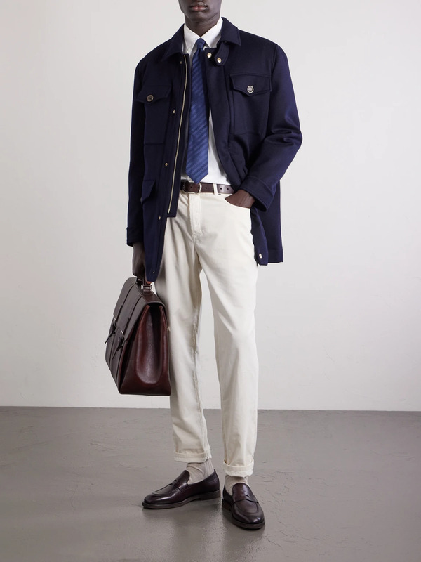  Brunello Cucinelli - Padded Cashmere Jacket - Men - Blue - It 46 