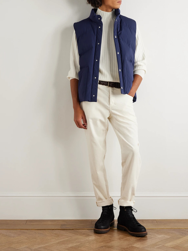  Brunello Cucinelli - Quilted Shell Down Gilet - Men - Blue - S 