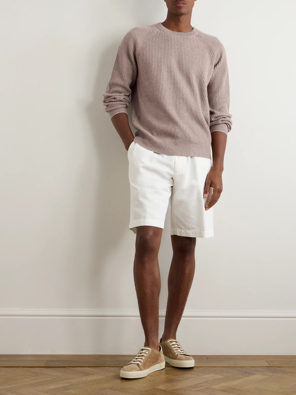  Brunello Cucinelli - Ribbed Cashmere Sweater - Men - Neutrals - It 48 