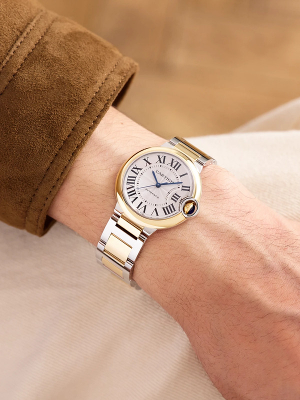  Cartier - Ballon Bleu De Cartier Automatic 36mm Stainless Steel And Gold Watch, Ref. No. W2bb0038 - Men - Silver 
