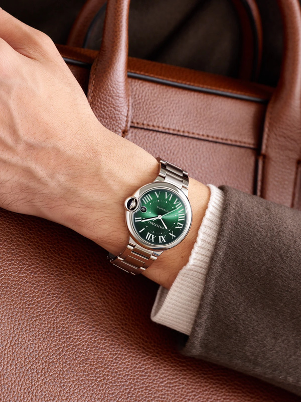  Cartier - Ballon Bleu De Cartier Automatic 40mm Stainless Steel Watch, Ref. No. Wsbb0071 - Men - Green 