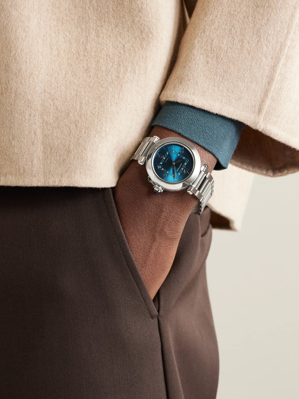  Cartier - Pasha De Cartier Automatic 41mm Stainless Steel And Leather Watch, Ref. No. Crwspa0038 - Men - Blue 