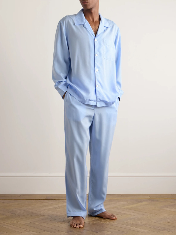  Cdlp - Straight-leg Lyocell Pyjama Trousers - Men - Blue - It 44 