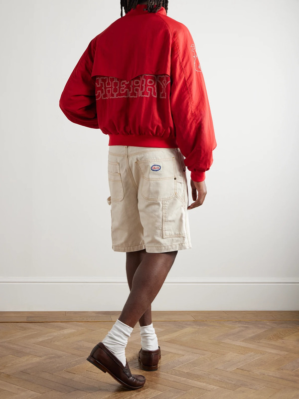  Cherry Los Angeles - Logo-embroidered Shell Bomber Jacket - Men - Red - L 