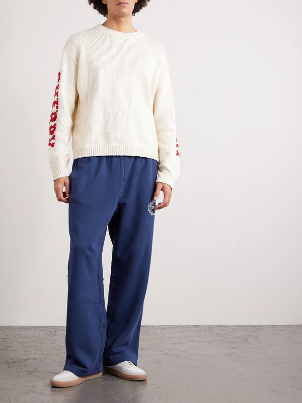 Cherry Los Angeles - Navajo Straight-leg Logo-embroidered Cotton-jersey Sweatpants - Men - Blue - Xs 