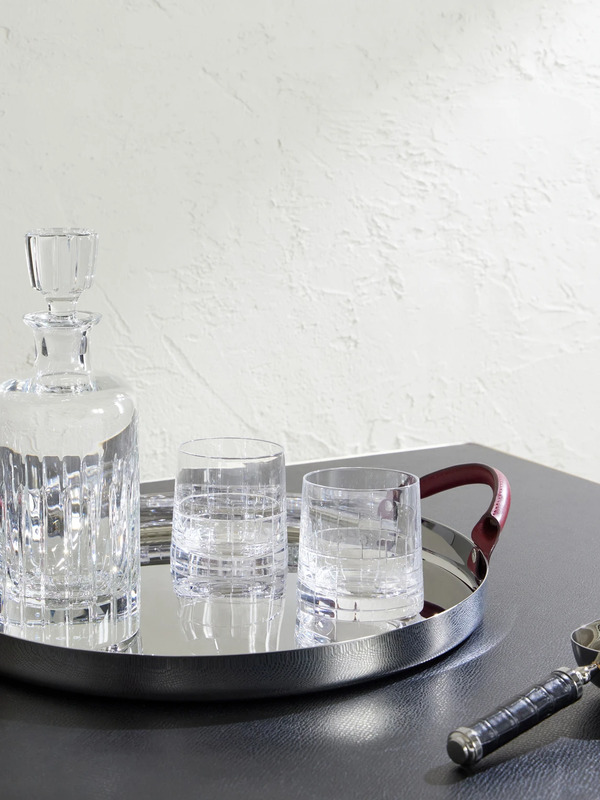  Christofle - Graphik Set Of Two Crystal Double Old Fashioned Glasses - Men - Neutrals 