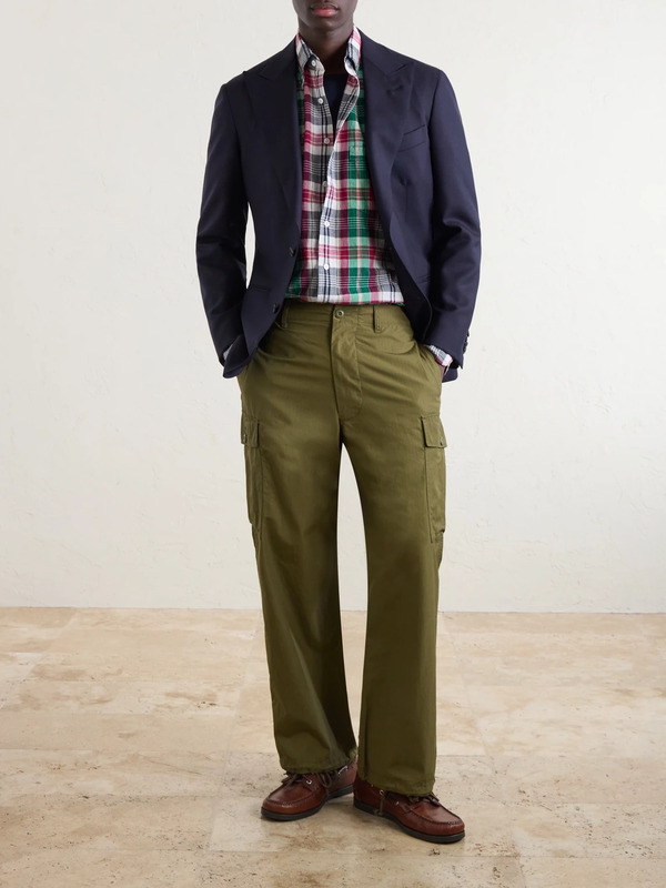  Drake's - Button-down Collar Checked Cotton Shirt - Men - Multi - S 
