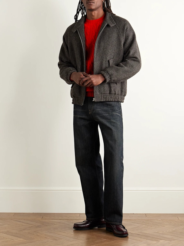  Drake's - Cable-knit Shetland Wool Sweater - Men - Red - Xxl 