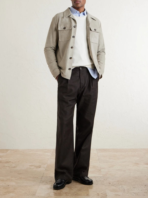  Eleventy - Suede Jacket - Men - Neutrals - It 46 